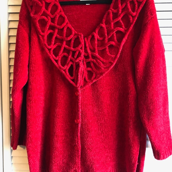Sweater, candy apple red - Picture 1 of 7